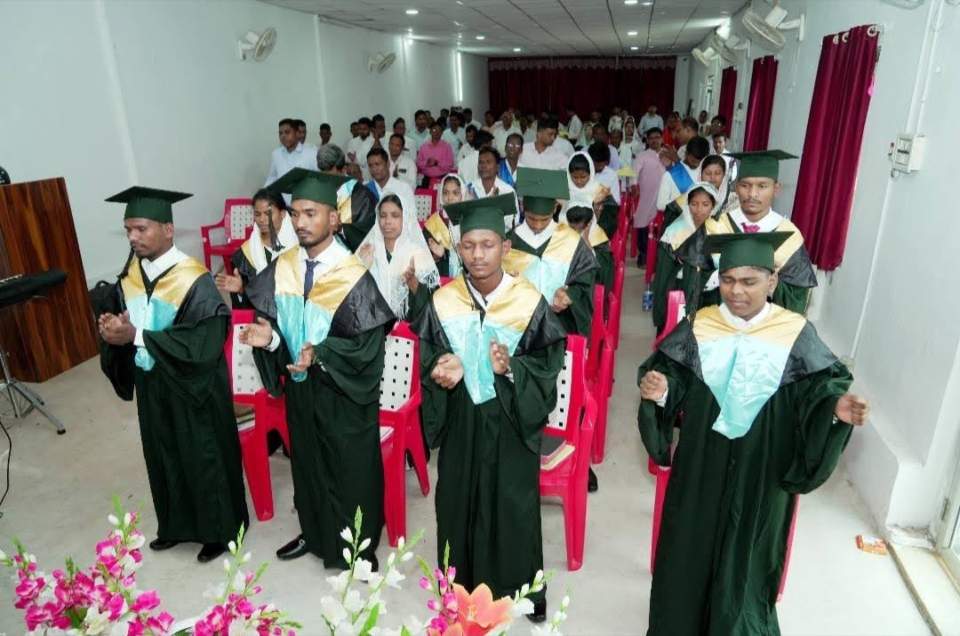 Recent Odisha Bible Training Center graduation and commissioning of new evangelist.
