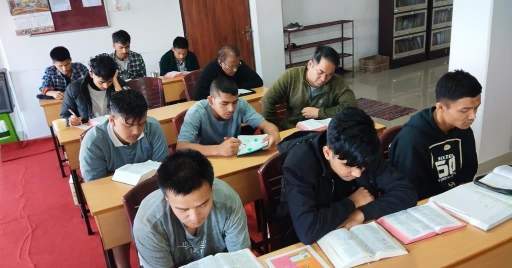 Students in their class at Darjeeling Bible Training Center.